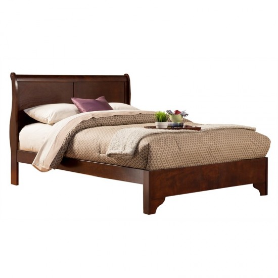 West Haven California King Low Footboard Sleigh Bed, Cappuccino