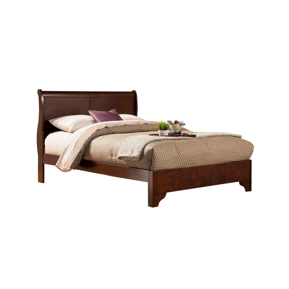 West Haven Eastern King Low Footboard Sleigh Bed, Cappuccino