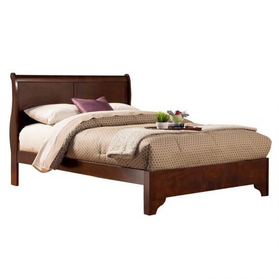 West Haven Full Low Footboard Sleigh Bed, Cappuccino