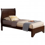 West Haven Twin Low Footboard Sleigh Bed, Cappuccino