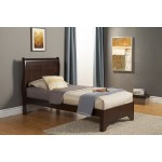 West Haven Twin Low Footboard Sleigh Bed, Cappuccino