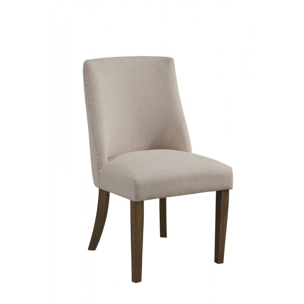 Kensington Set of 2 Upholstered Parson Chairs, Reclaimed Natural Kensington Set of 2 Upholstered Parson Chairs, Reclaimed Natural