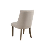 Kensington Set of 2 Upholstered Parson Chairs, Reclaimed Natural