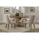 Kensington Set of 2 Upholstered Parson Chairs, Reclaimed Natural