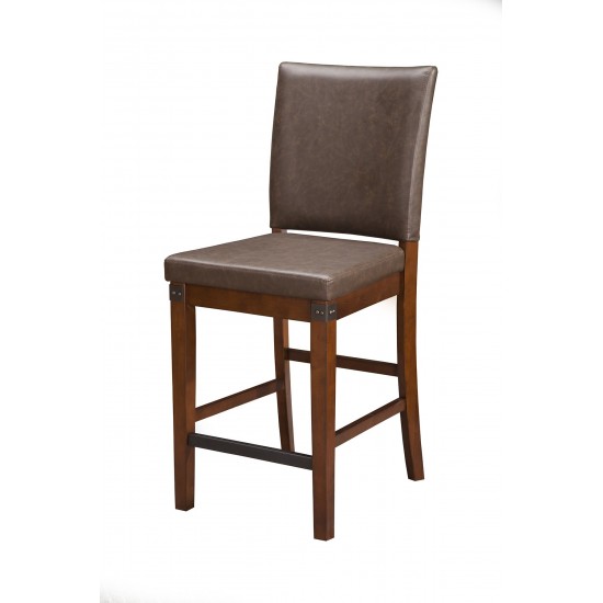 Artisan Set of 2 Counter Height Chairs, Pecan