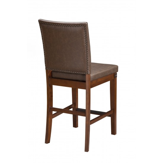 Artisan Set of 2 Counter Height Chairs, Pecan