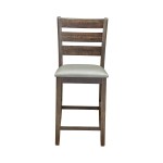 Emery Set of 2 Pub Height Chairs, Walnut