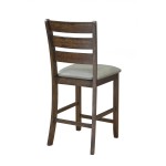 Emery Set of 2 Pub Height Chairs, Walnut