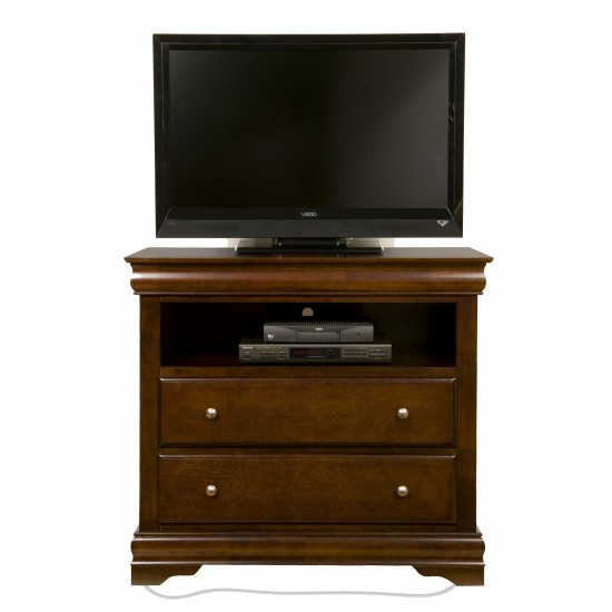 Chesapeake TV Media Chest w/2 Drawers, Cappuccino