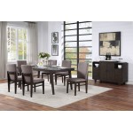 Olejo Fixed Top Dining Table, Chocolate