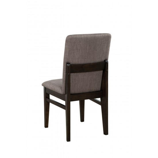 Olejo Set of 2 Side Chairs, Chocolate