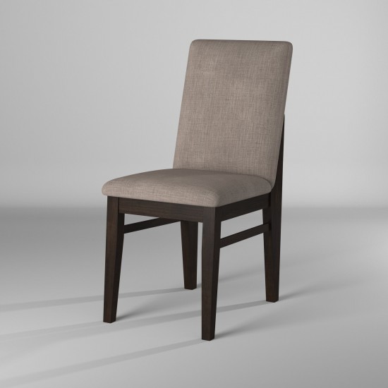 Olejo Set of 2 Side Chairs, Chocolate