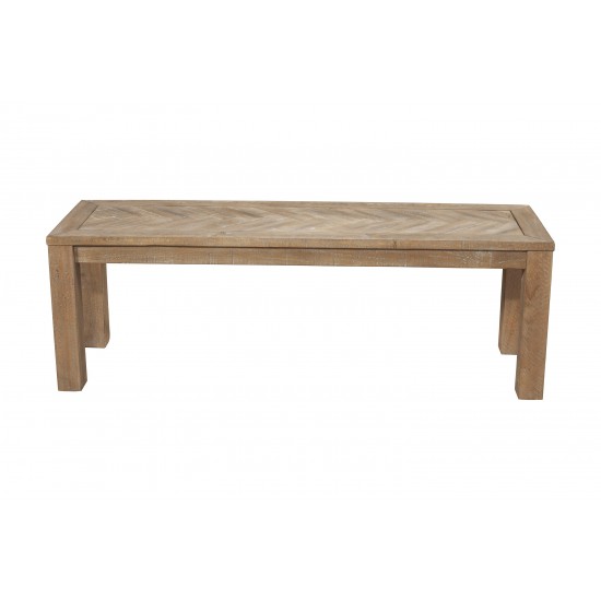 Aiden Dining Bench, Weathered Natural