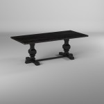 Manchester Dining Table, Vintage Black