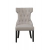 Manchester Set of 2 Upholstered Side Chairs, Light Grey/Black