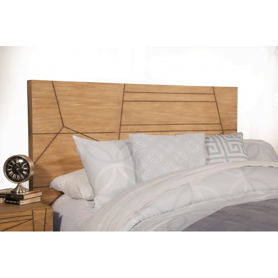 Trapezoid Standard King Headboard Only, Cerused Wheat