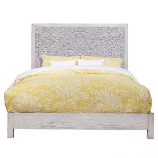 Aria Queen Panel Bed, Gray