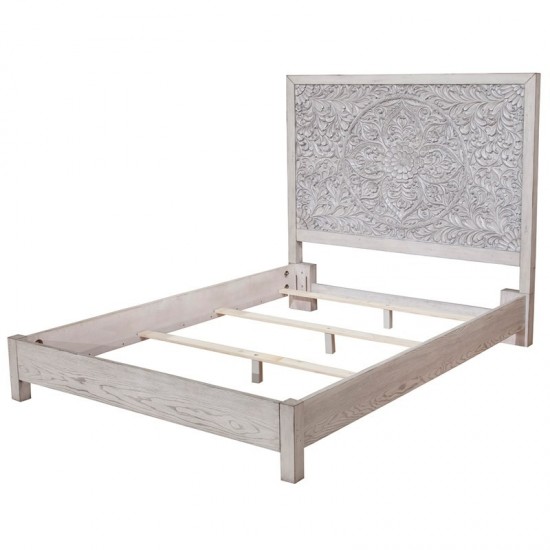 Aria Queen Panel Bed, Gray