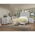 Aria Queen Panel Bed, Gray