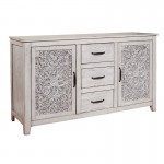 Aria Dresser with Cabinets & Drawers, Gray