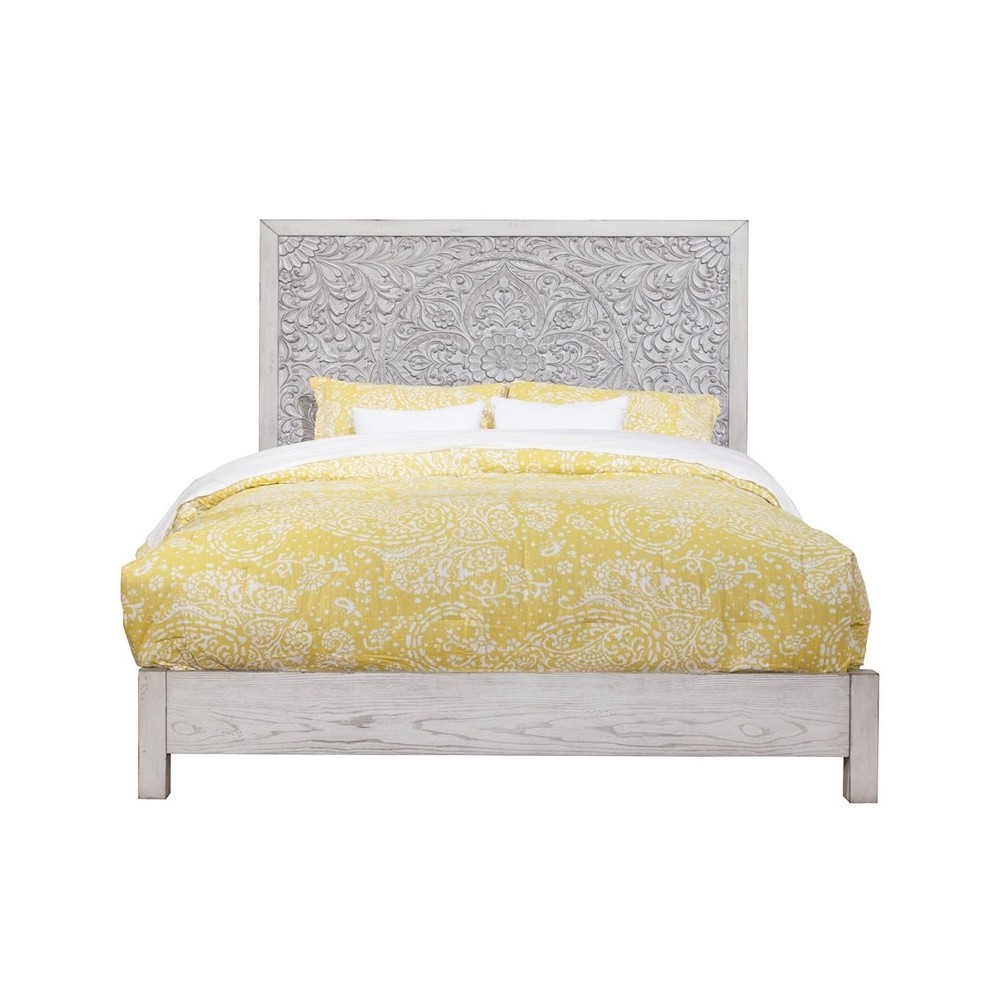 Aria California King Panel Bed, Gray