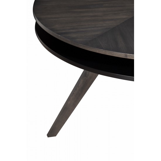 Lennox Round Dining Table, Dark Tobacco