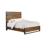 Live Edge Queen Panel Bed, Tobacco