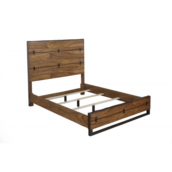 Live Edge Queen Panel Bed, Tobacco