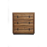 Live Edge 3 Drawer Small Chest, Tobacco