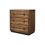 Live Edge 3 Drawer Small Chest, Tobacco