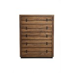 Live Edge 5 Drawer Chest, Tobacco