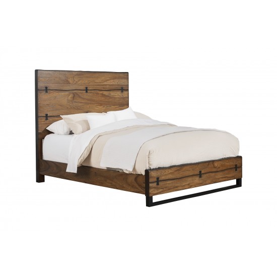 Live Edge Standard King Panel Bed, Tobacco