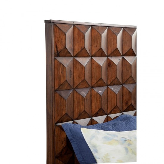 Trig Queen Headboard, Brown