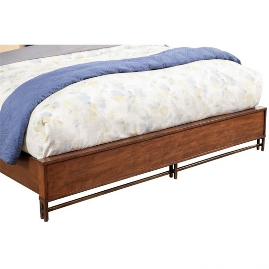 Trig California King Panel Bed, Brown