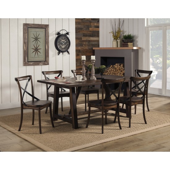 Arendal Set of 2 Side Chairs, Burnished Dark Oak