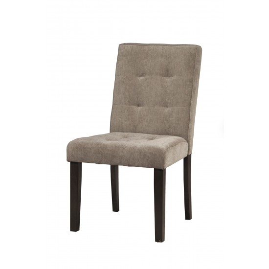 Uptown Set of 2 Upholstered Parson Chairs, Dark Mocha