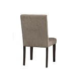 Uptown Set of 2 Upholstered Parson Chairs, Dark Mocha