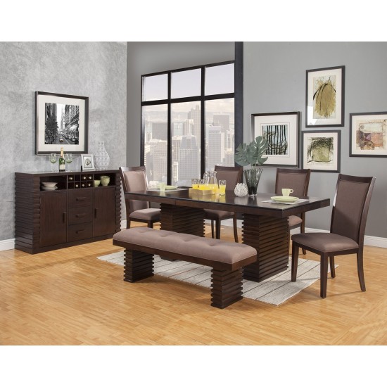 Trulinea Extension Rectangular Dining Table, Dark Espresso