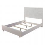 White Pearl Queen Panel Bed