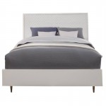 White Pearl Standard King Panel Bed