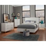 White Pearl Full Panel Bed