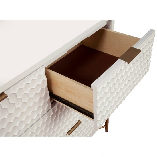 White Pearl TV Console