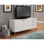 White Pearl TV Console