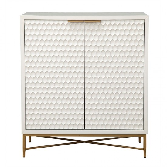 White Pearl Bar Cabinet