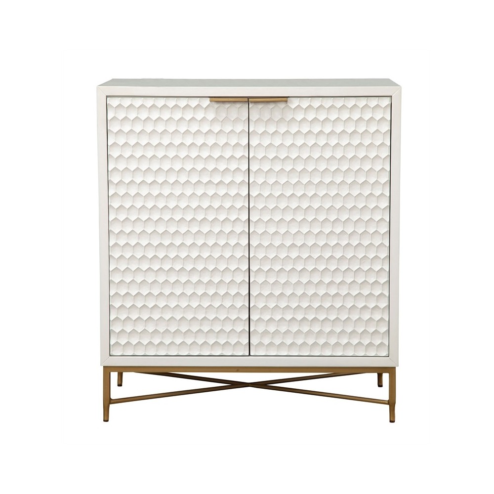 White Pearl Bar Cabinet