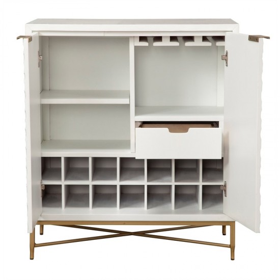 White Pearl Bar Cabinet