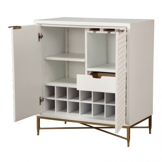 White Pearl Bar Cabinet