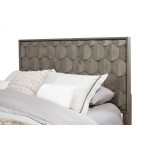 Shimmer Queen Panel Bed, Antique Grey