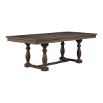 Galena Fixed Top Dining Table, Light Grey Walnut