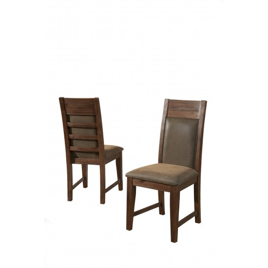 Pierre Set of 2 Side Chairs, Antique Cappuccino